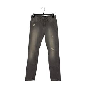 Banana Republic Skinny Fit Petite Gray Ripped Jeans Petite 26/2